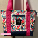 Fuchsia Pink Jacquard Webbing 1.5" Woven Strap