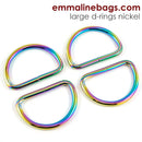 D-rings 1-1/2" : (4 Pack) SKU: EBDRG-38-IRI