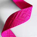 Fuchsia Pink Jacquard Webbing 1.5" Woven Strap