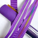 Purple and Purple Jacquard Woven Stripes Webbing – 1.5" Wide