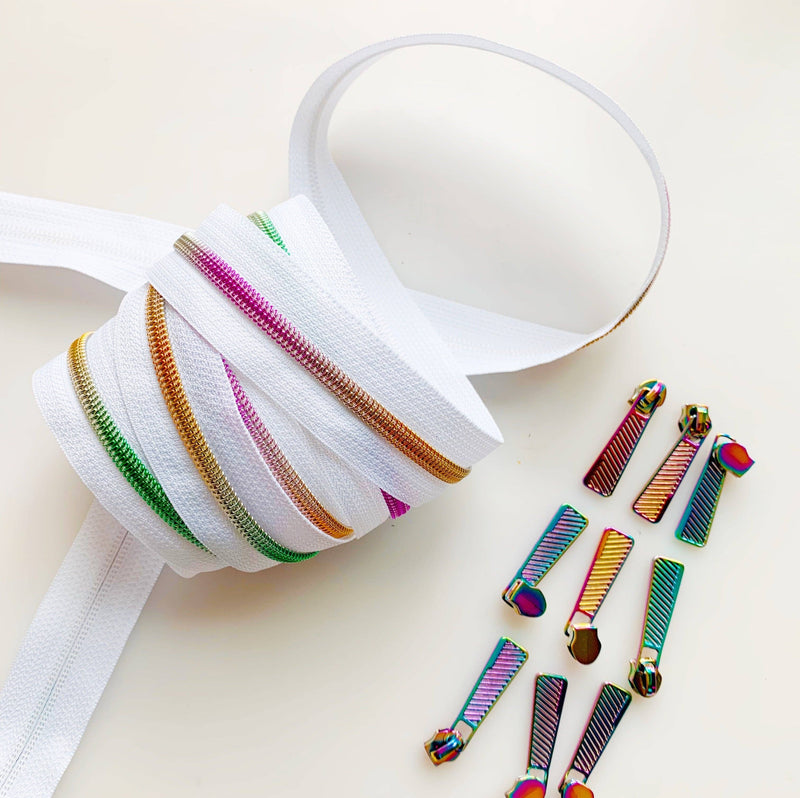 Zipper White & Rainbow: Easy Grip