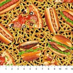 Food Fabric (Food & Snacks) Fat Quarter 10FQs/bundle