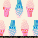Sparkle Mart Cake Cone Natural RS0124 11 108-inch quilt backing fabric with retro ice cream cones