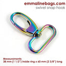 Swivel Snap Hook 1-1/2": Designer Profile (2 Pack)