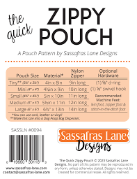 Zippered Pouch Pattern | Quick Zippy Pouch | Easy Quilting Corner