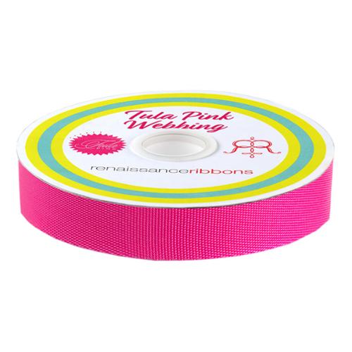 Tula Pink Everglow Webbing 1" Cosmic/Pink