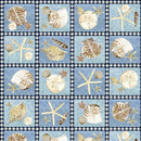Sea Life Squares Med. Blue