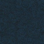 Delhi - Tonal Paisley - Deep Blue Fabric