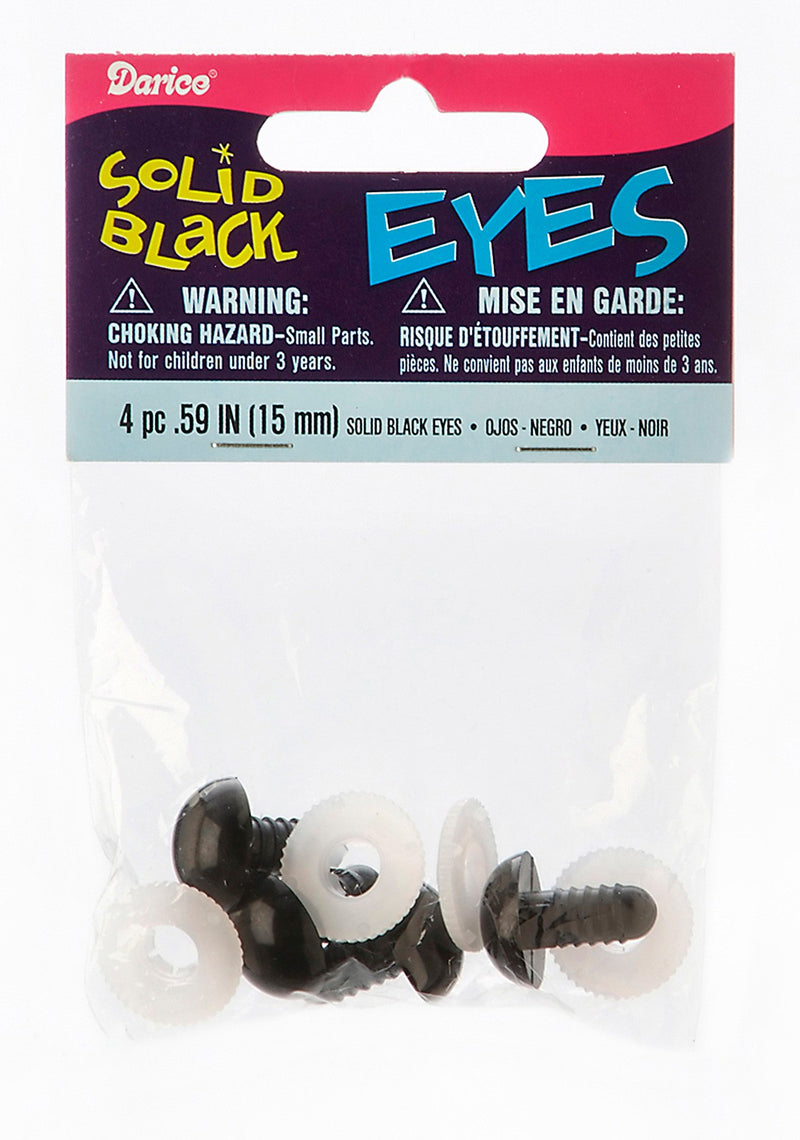 Animal Eye Safety 15mm Black 4 pieces
