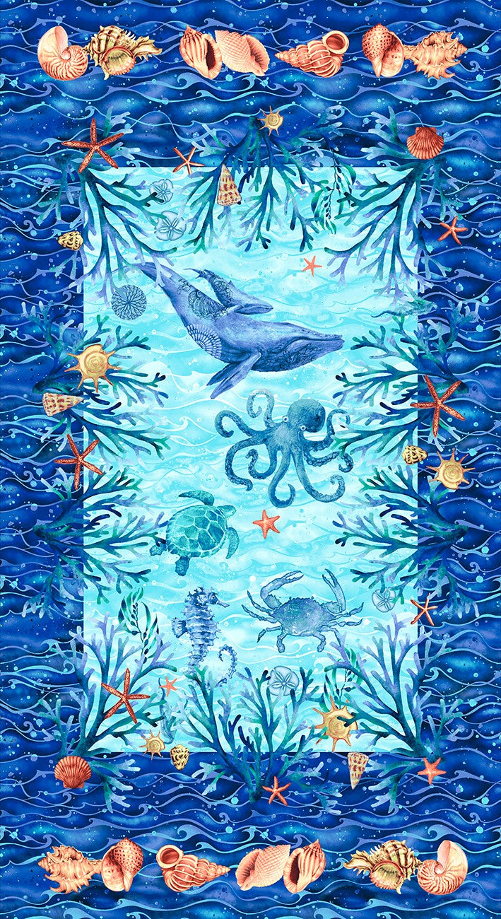 Blue Sea Creature Panel