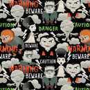 Black Halloween Beware Caution Danger