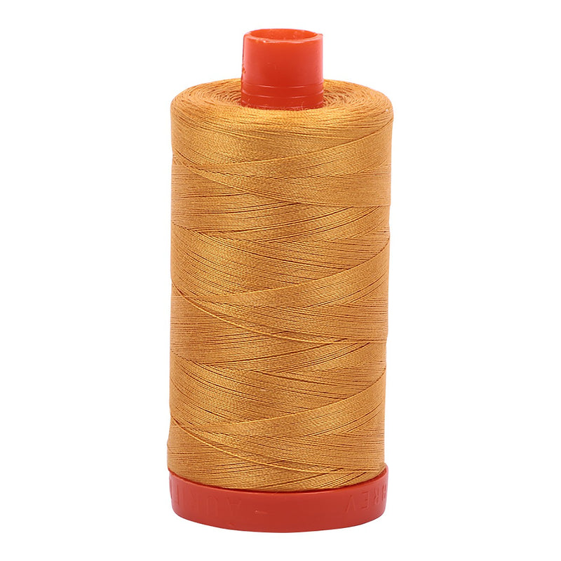 Mako Cotton Thread Solid 50wt 1422yds Orange Mustard