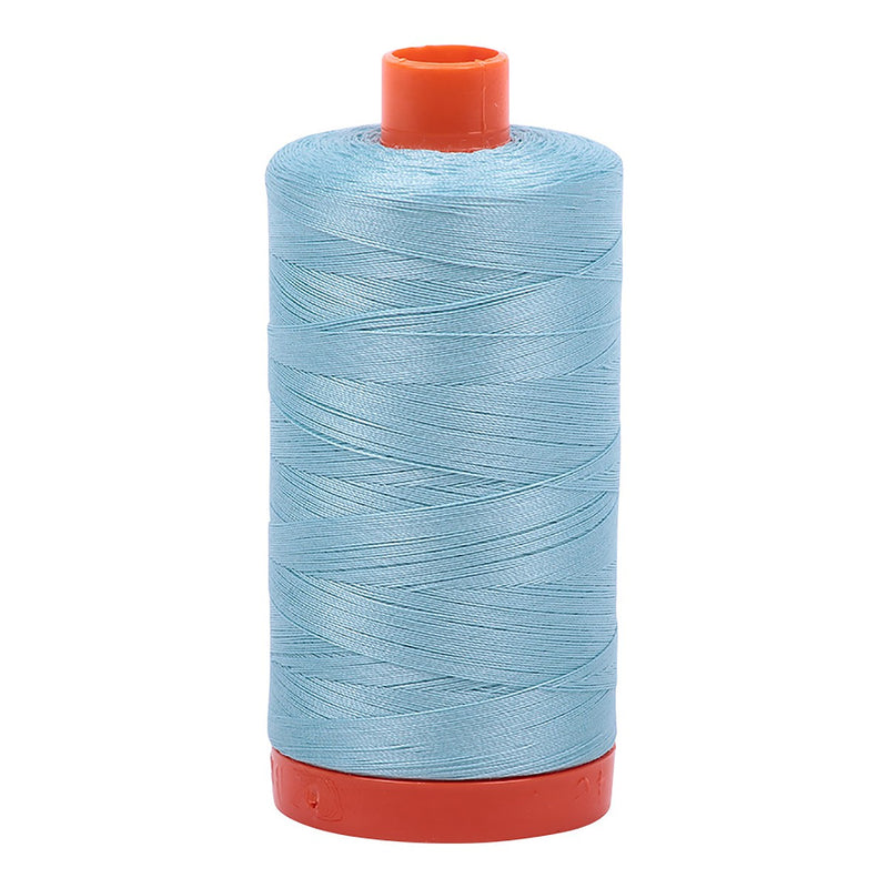 Mako Cotton Thread Solid 50wt 1422yds Light Grey Turquoise