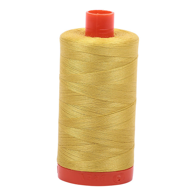 Mako Cotton Thread Solid 50wt 1422yds Gold Yellow