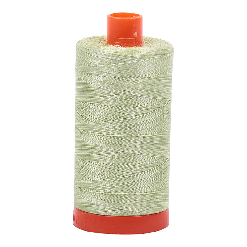 Mako Cotton Embroidery Thread 50wt 1422yds Variegated Light Spring Green