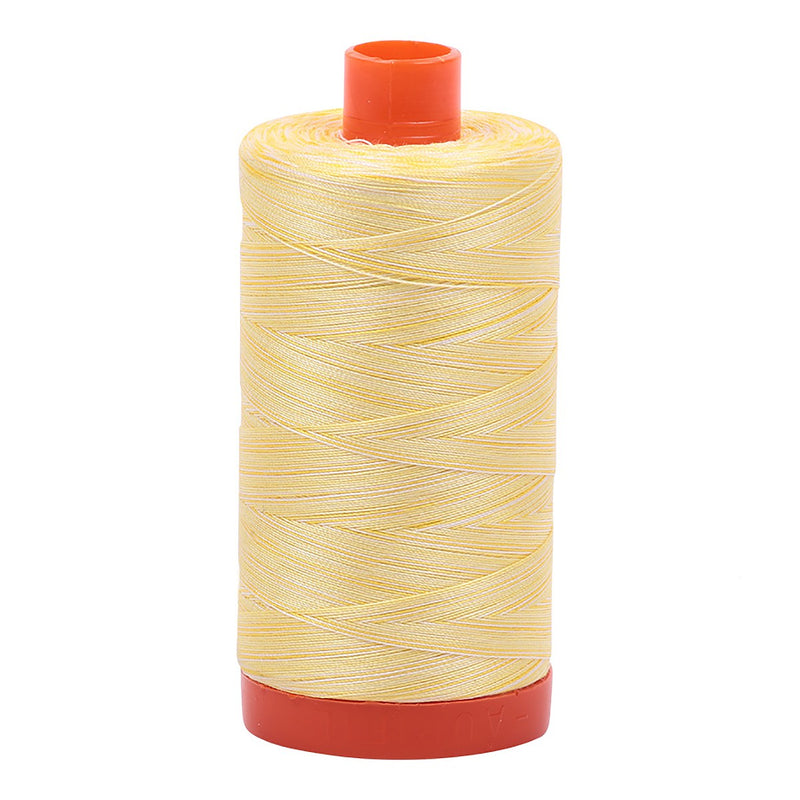 Mako Cotton Embroidery Thread 50wt 1422yds Variegated Lemon Ice