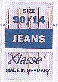 Klasse Denim/Jeans Machine Needle Assorted Sizes 14/90 & 16/100