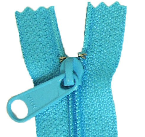 14in Turquoise Zipper Closed End