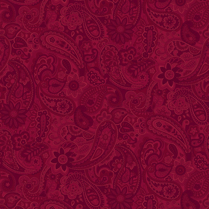 Red Paisley 108in Wide Back
