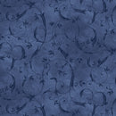 Blue Scroll 108in Wide Back - 2-1/2 Yards