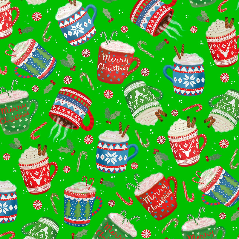 Green Christmas Mugs