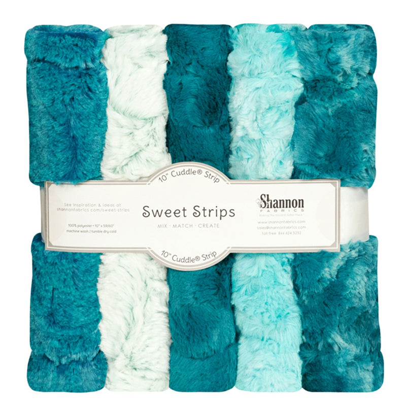 5 Pack of 10in Luxe Cuddle Strips Lagoon