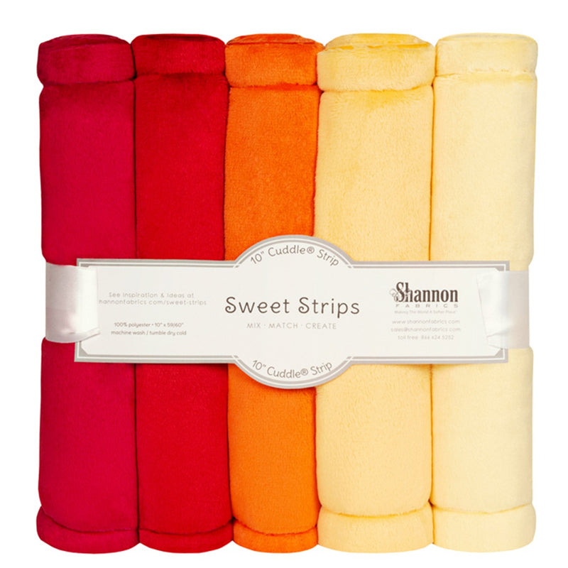 5 Pack of 10in Solid Cuddle Strips Sunset
