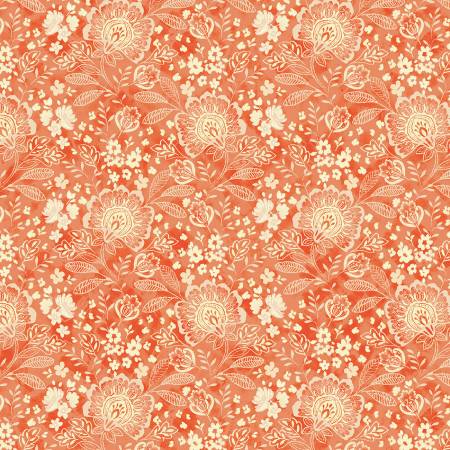 Coral Elizabeth 108in Wide Back Jacobean Allover