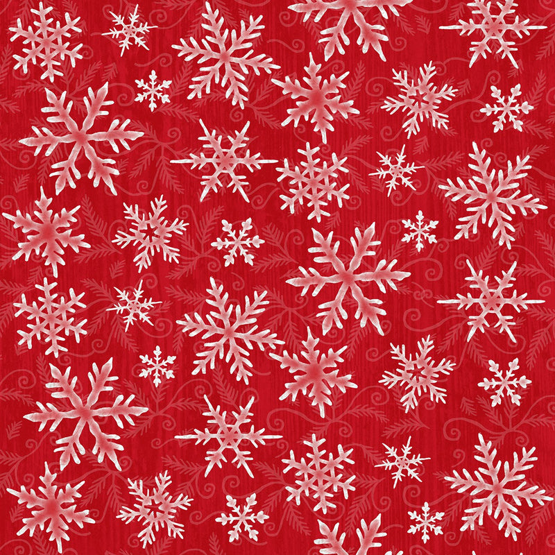 Red Snowflakes Flannel