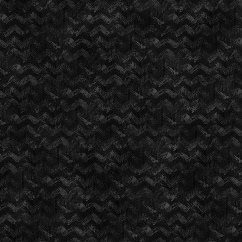 Black Textured Chevron Flannel