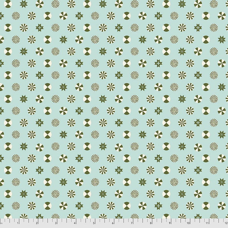 Tula Pink Holiday Homies Flannel Peppermint Stars Pine Fresh