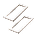 Rectangle Ring Flat 1-1/2in Nickel Set of Two