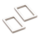Rectangle Ring Flat 1in Nickel Set of Two