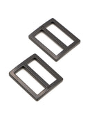 Slider Widemouth Flat 1in Black Metal Set of Two