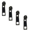 Gun Metal Black Zipper Pulls, Pack of 4