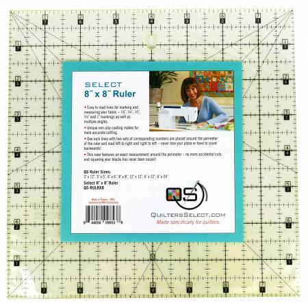 Quilter's Select Quilting Ruler 8in x 8in