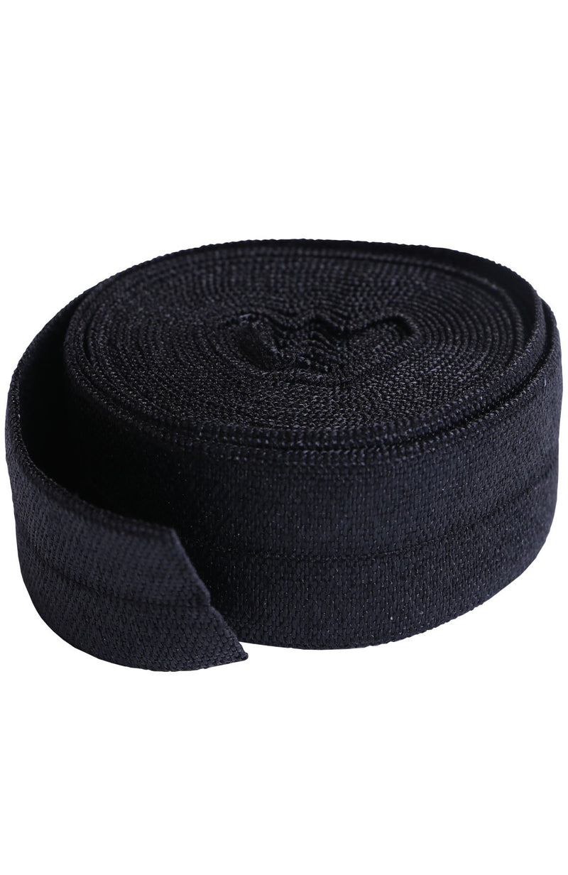 Fold-over Elastic 3/4in x 2yd Black