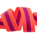 Tula Pink Webbing 1.5in BTY- Watermelon and Plum