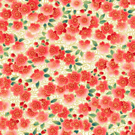 Tsuru Ditzy Flowers w/Metallic