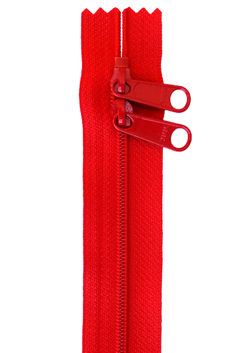 Handbag Zipper 30in Red