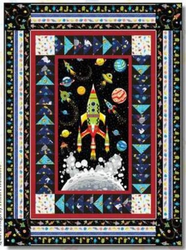 Blast off into Space quilt kit