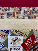 5 Yards Patriotic Theme Bundle - Bonus Free 3 yards Pattern